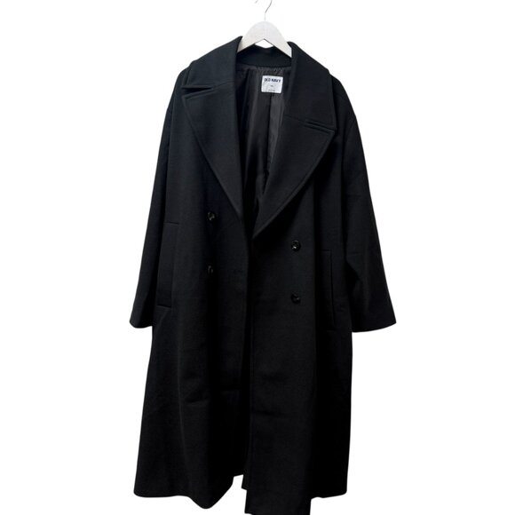 OLD NAVY Oversized Twill Overcoat Black Size XXL Womens Double Breasted Coat NWT - Picture 8 of 11